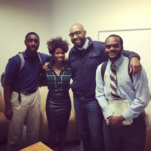 Shana, Willie, and two scholars