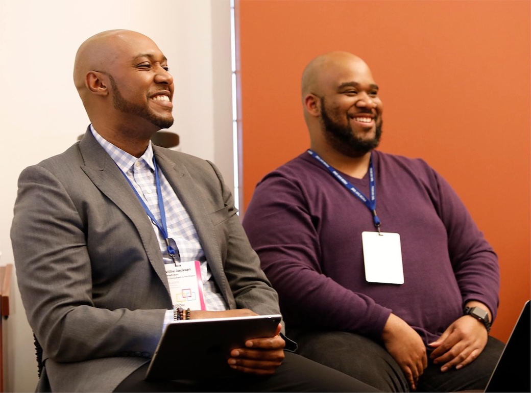 Willie Jackson and Maurice Thomas smiling